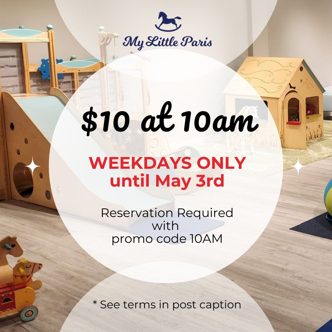 🌟 Exciting News! 🌟 Starting today, we're reviewing our weekday hours from 10am to 6pm! To celebrate, we're offering a fantastic $10 playpass for our 10am session! 😍 Don't miss out, reserve your spot now using promo code '10AM'. Hurry, this special