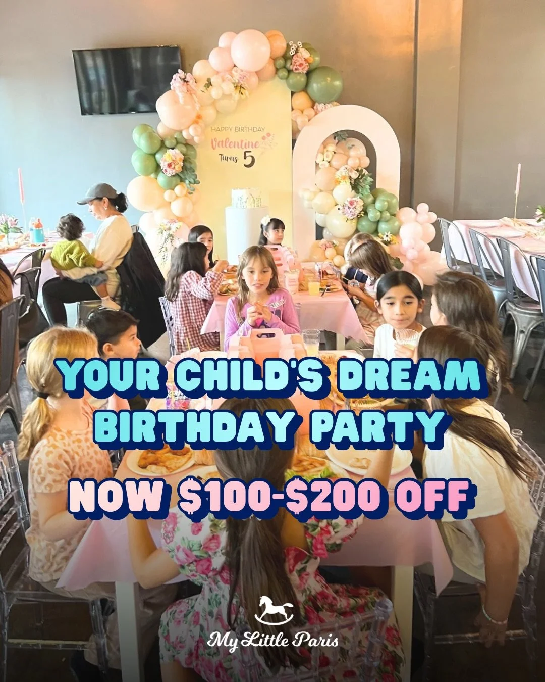✨ Your child&rsquo;s dream birthday &mdash; without the stress ✨

For a limited time, we&rsquo;re offering:

&bull; $200 OFF Full Space Party Packages
&bull; $100 OFF Private Room Party Packages

All of our party packages include food &amp; drinks, s