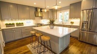 Small kitchen remodel back in 2014 complete with Harvey windows, mission style cabinetry and quartz countertops. This project brought lots of natural light and more of a modern feel to this home located in Hingham! ➡️➡️➡️➡️➡️➡️ Swipe for before 
#tru