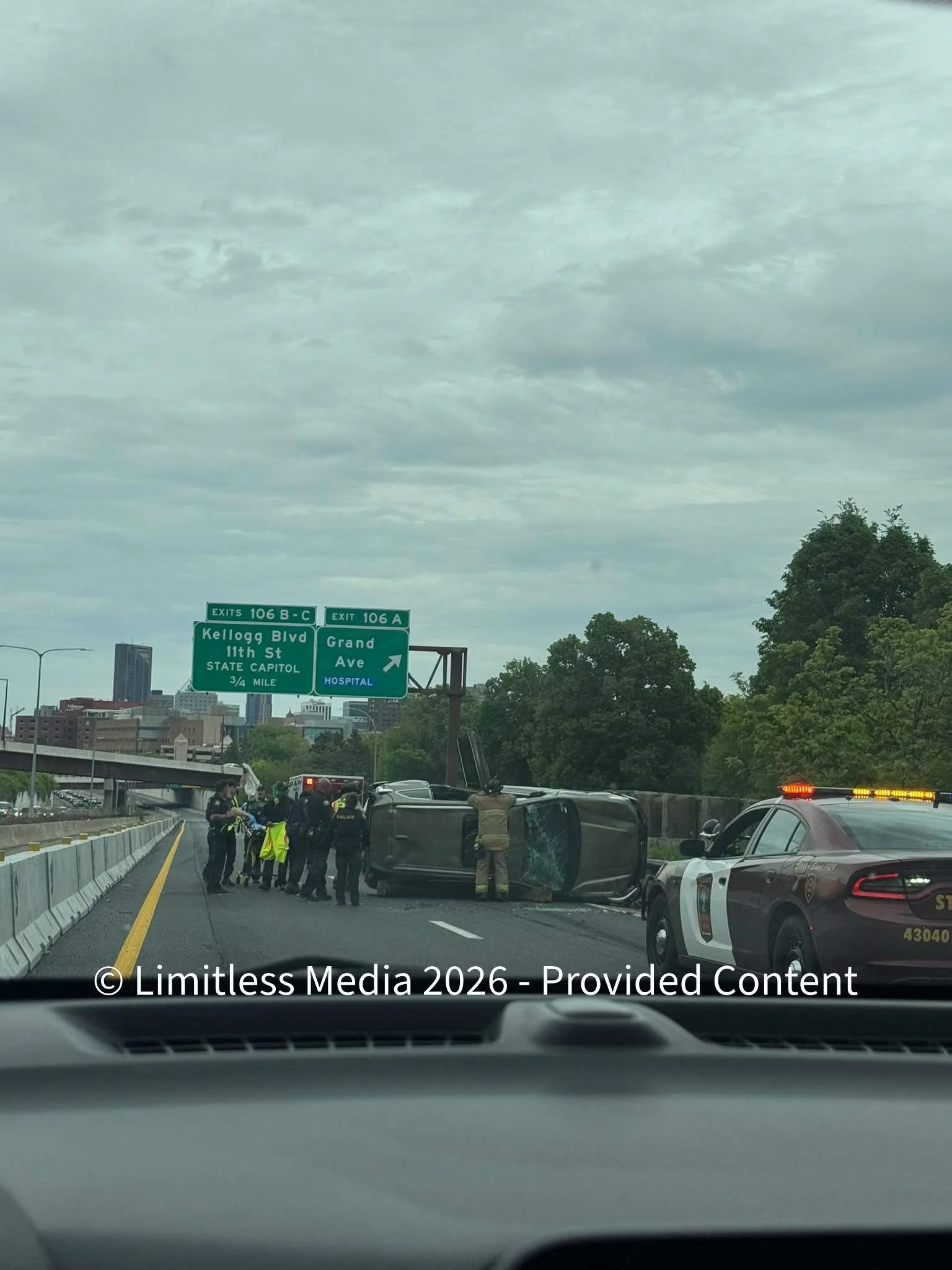 Vehicle Rollover Causes Significant Delays on I-35E in Saint Paul Friday Afternoon