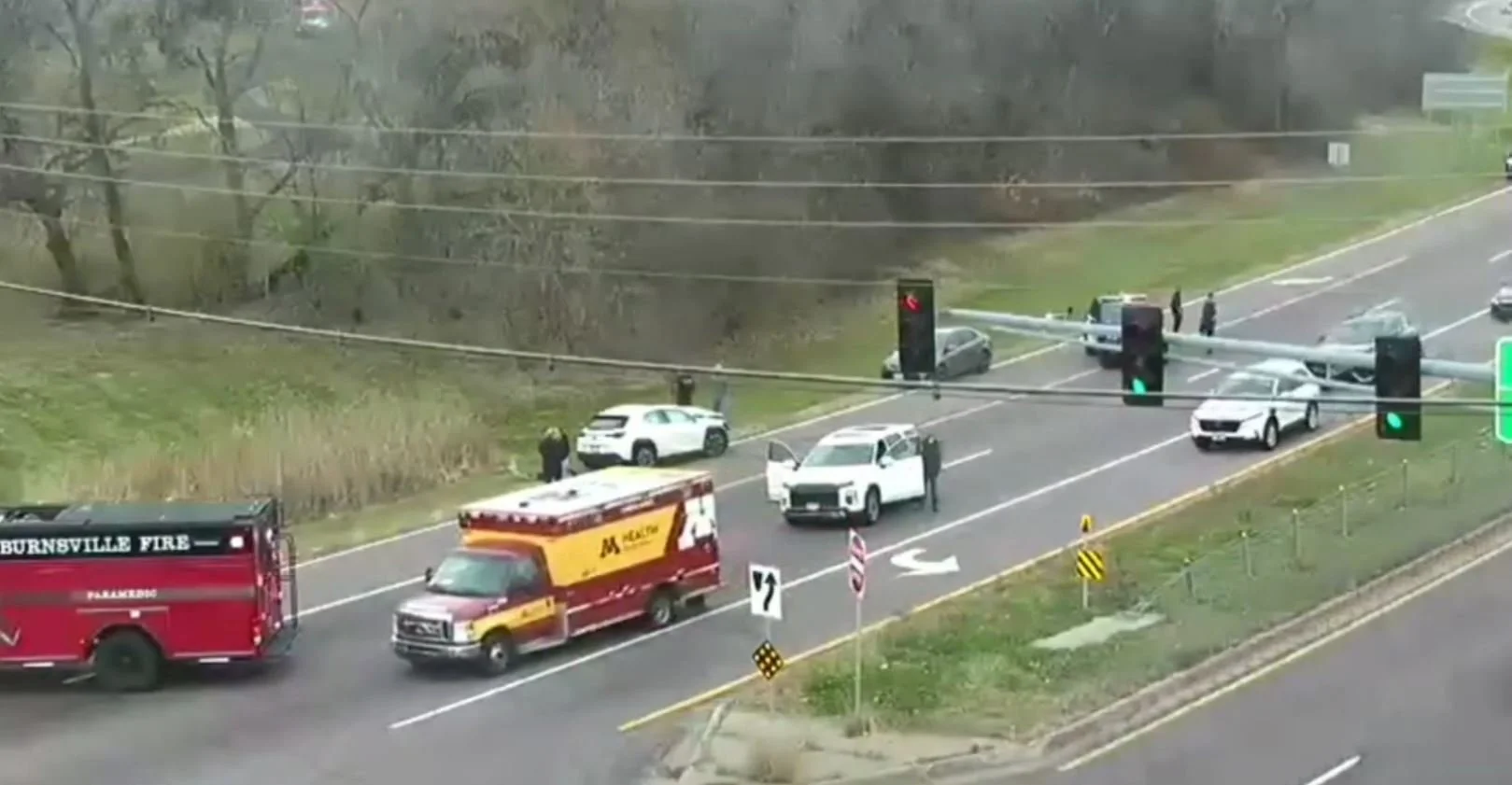 Four-Vehicle Crash on Highway 13 in Burnsville Sends Two to Hospital