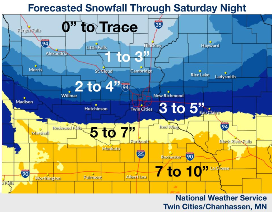 Winter Storm to Bring Several Inches of Snow to Twin Cities Metro Friday Night Through Saturday