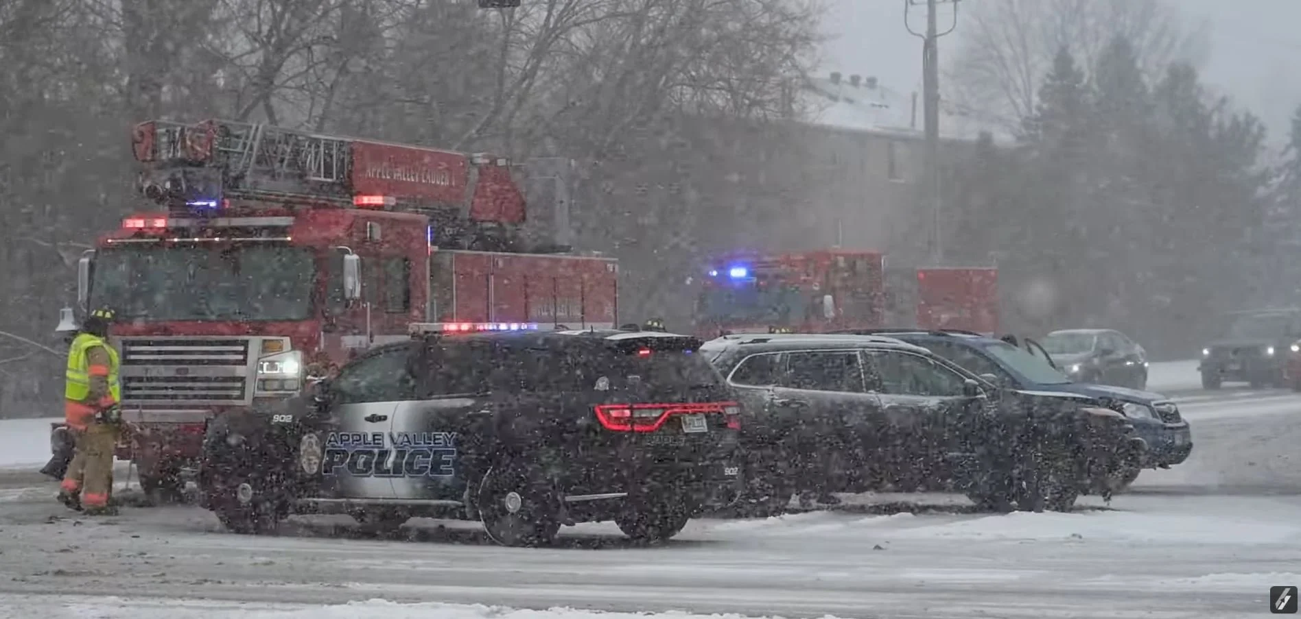 Three-Vehicle Crash at Galaxie and McAndrews in Apple Valley, One Driver Cited
