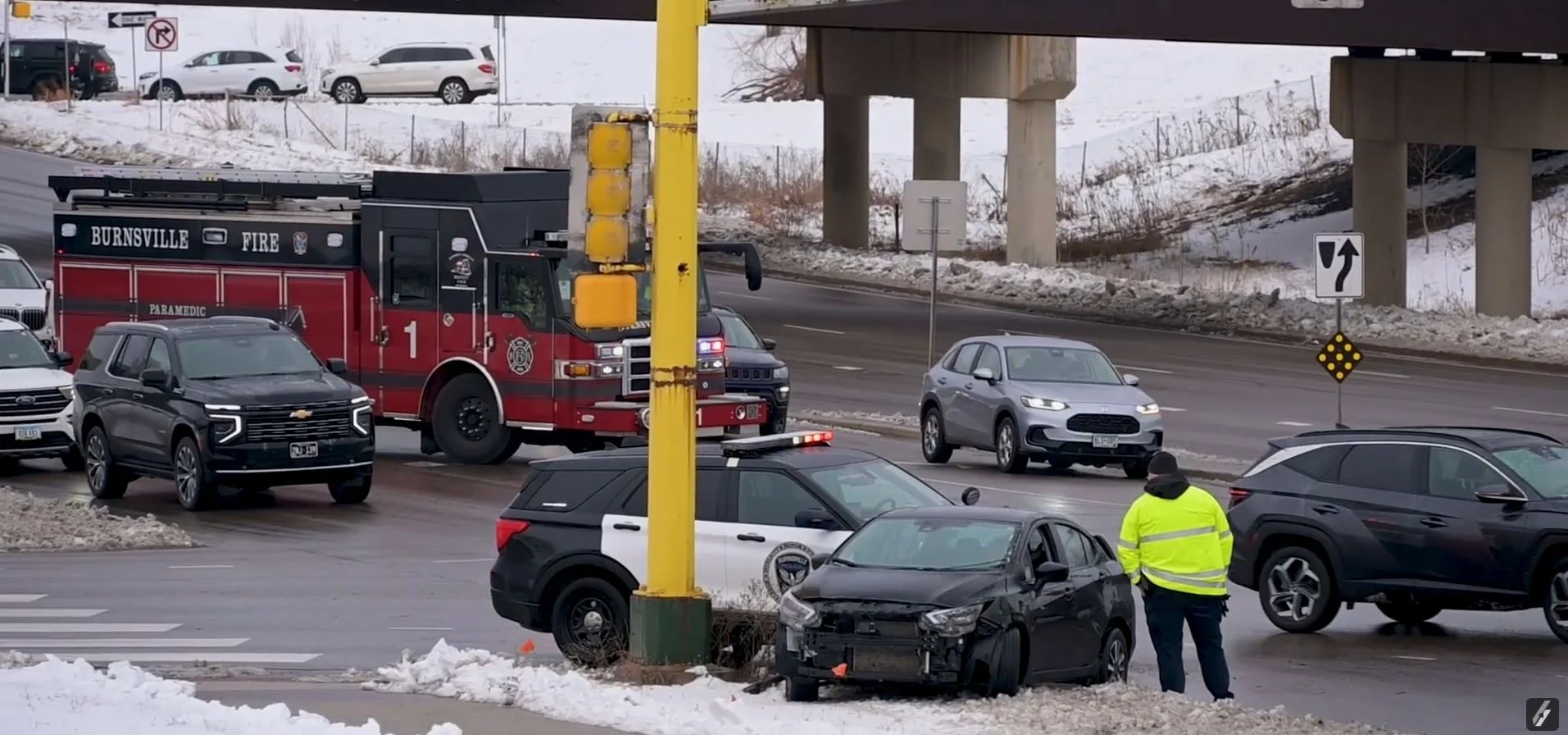 Freezing Rain Causes Glaze of Ice and Dozens of Crashes Across Twin Cities Metro