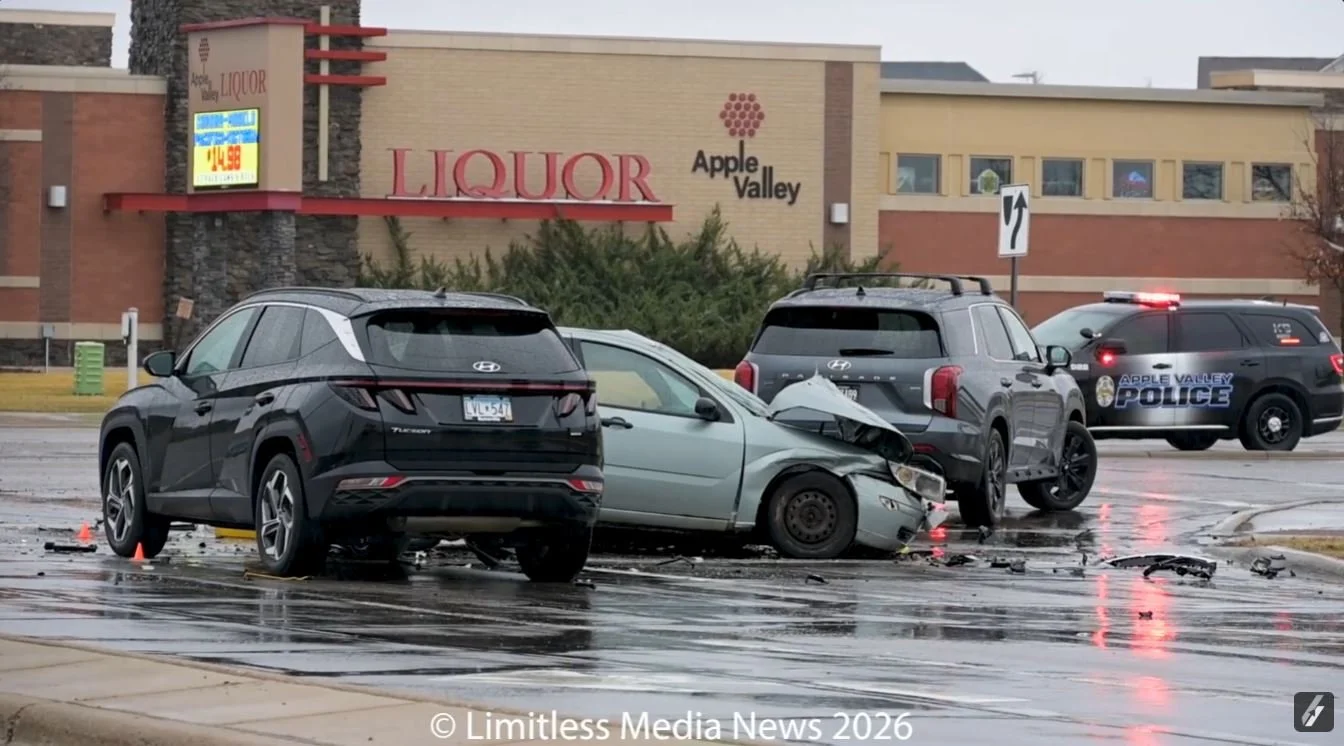 Four-Vehicle Crash in Apple Valley Sends At Least One Person to Hospital, Causes Road Closures