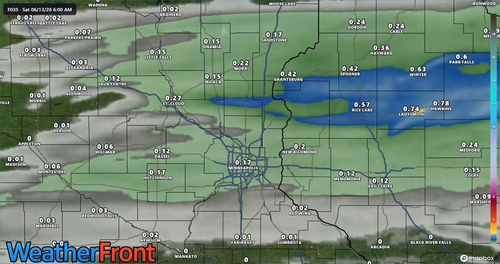 HRRR Total 24-hr Precipitation