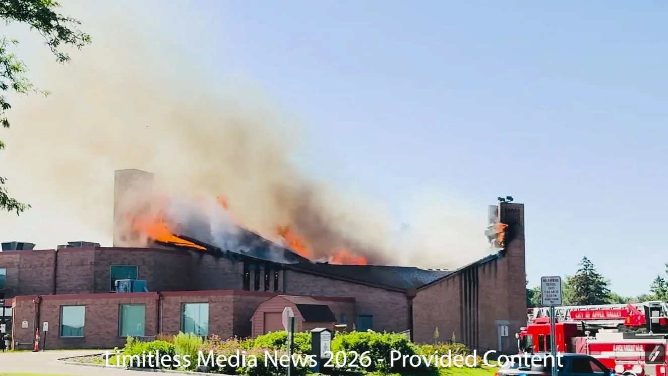 Third-Alarm Fire Engulfs Former Lighthouse Church, Home of Ethiopian Orthodox Congregation, in Rosemount