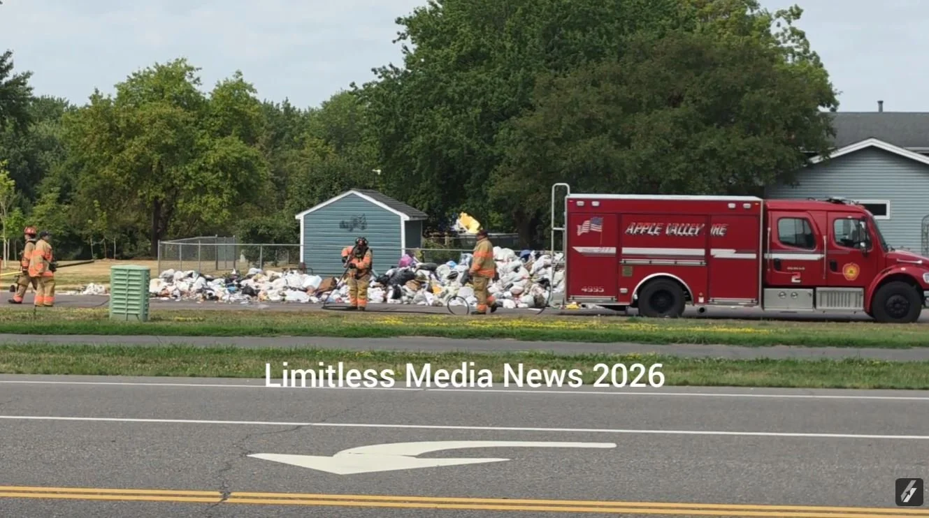 Burning Garbage Forces Driver to Dump Load in Apple Valley Street