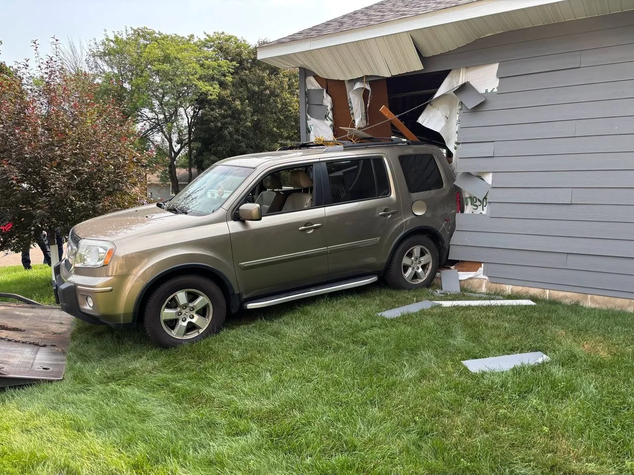 Vehicle Crashes Into West St. Paul Home, Garage Suffers Significant Structural Damage