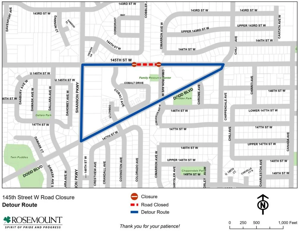 145th Street West Road Closure Detour Route.JPG