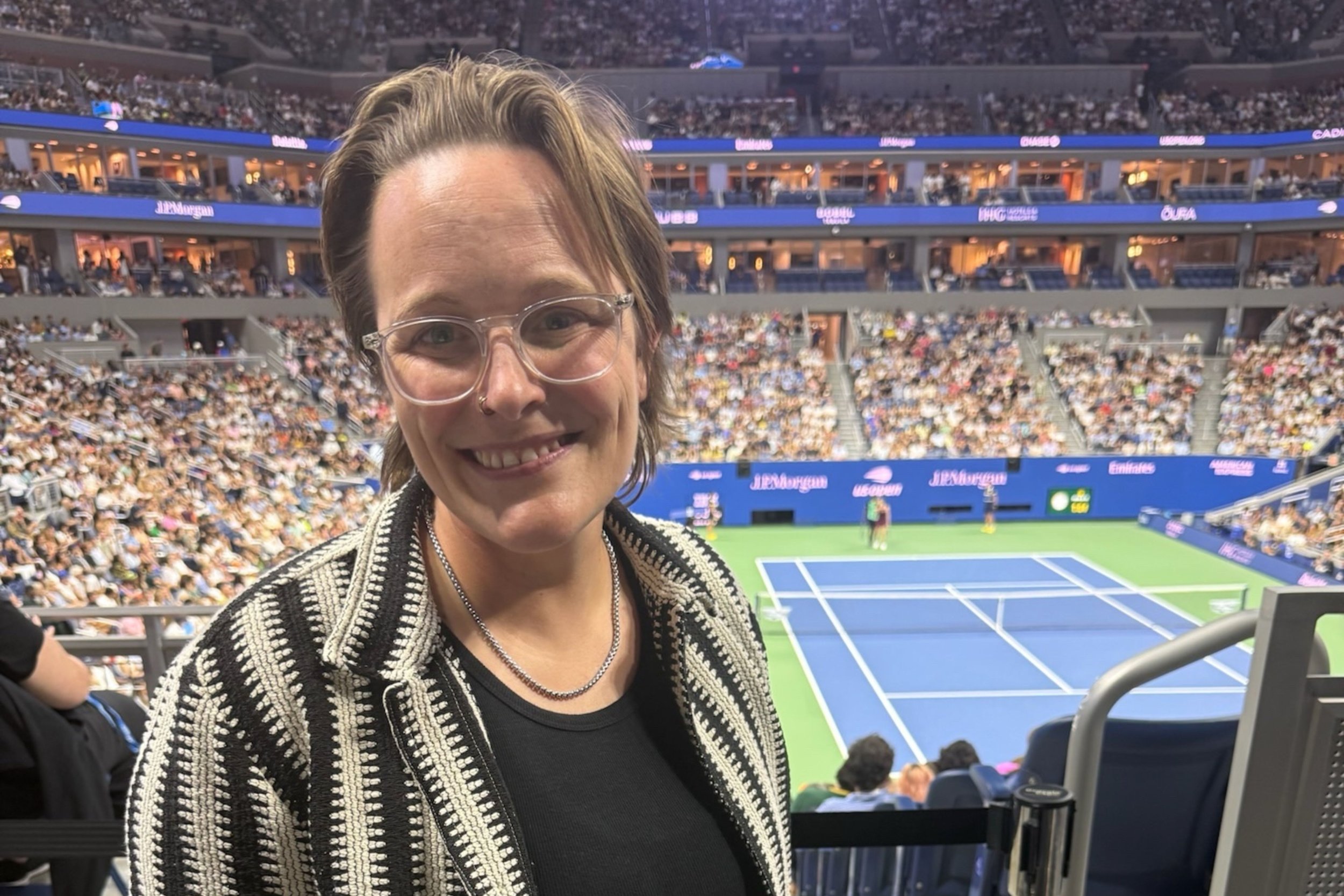 Leslie Oskey at the US Open
