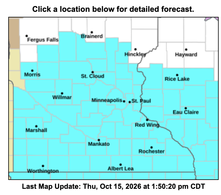 Freeze Watch Issued for Much of Minnesota and Western Wisconsin Friday Night/Sat Morning 