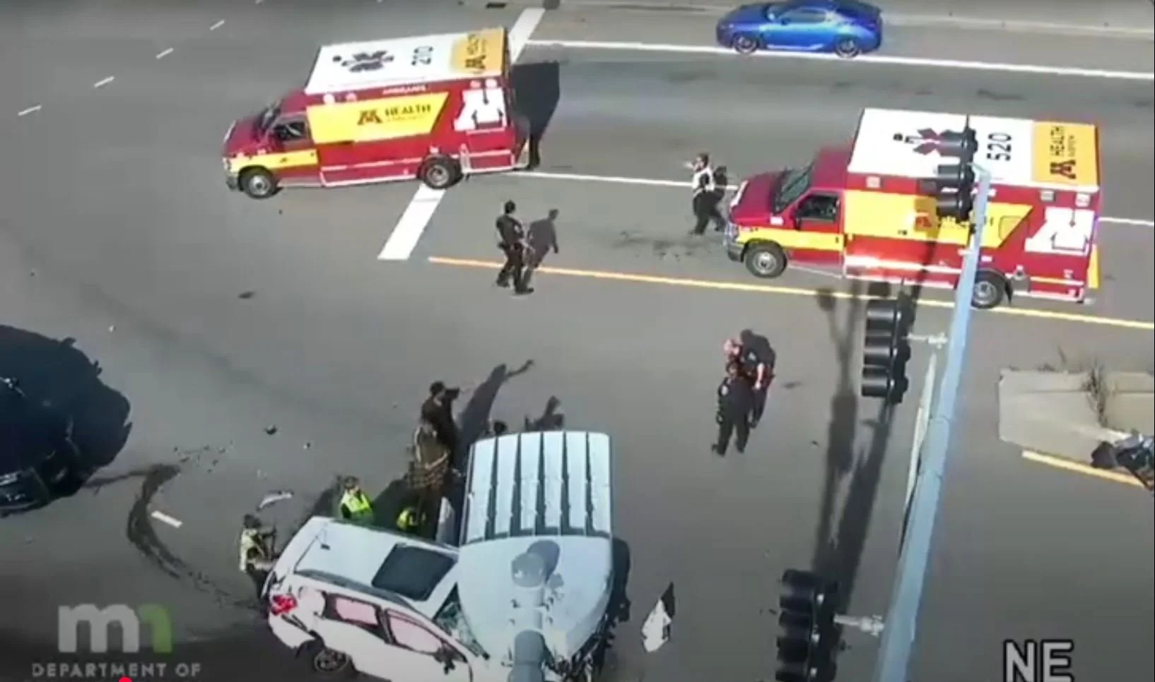 Two Injured in Three-Vehicle Crash at Highway 55 and Dodd Road in Eagan