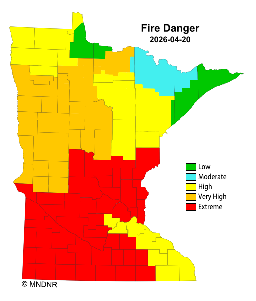 Elevated to Extreme Fire Danger Across the Twin Cities Today