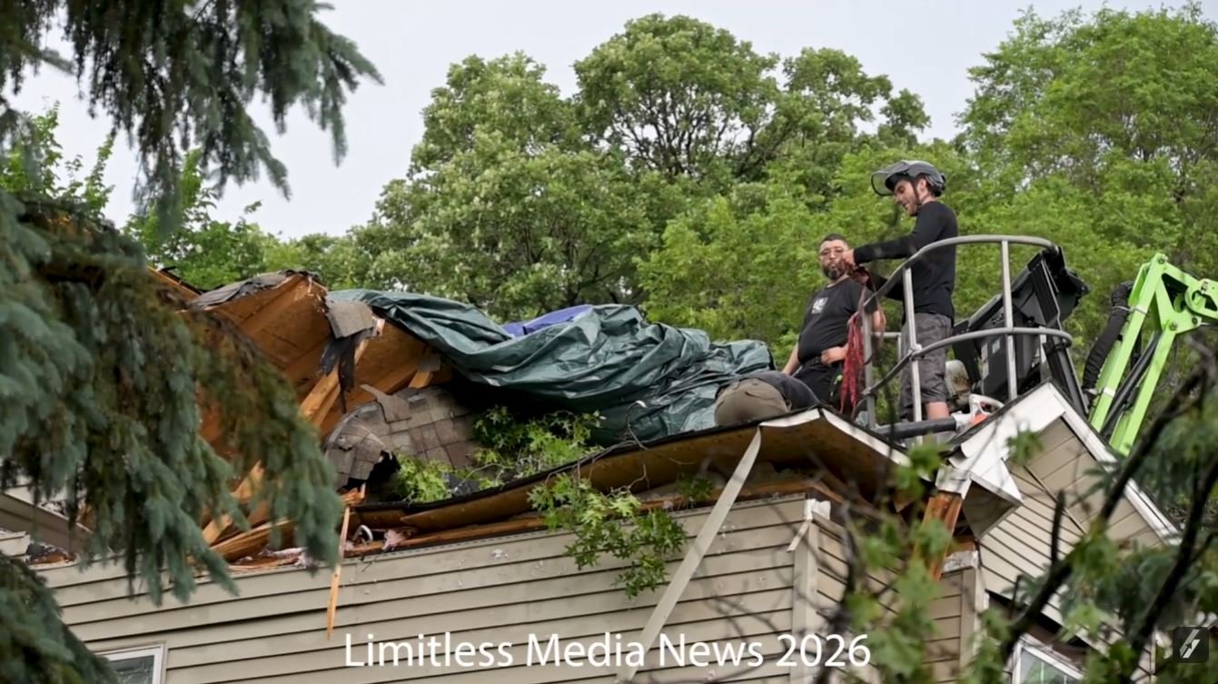 Large Oak Tree Crashes Into Apple Valley Home During Overnight Severe Storms