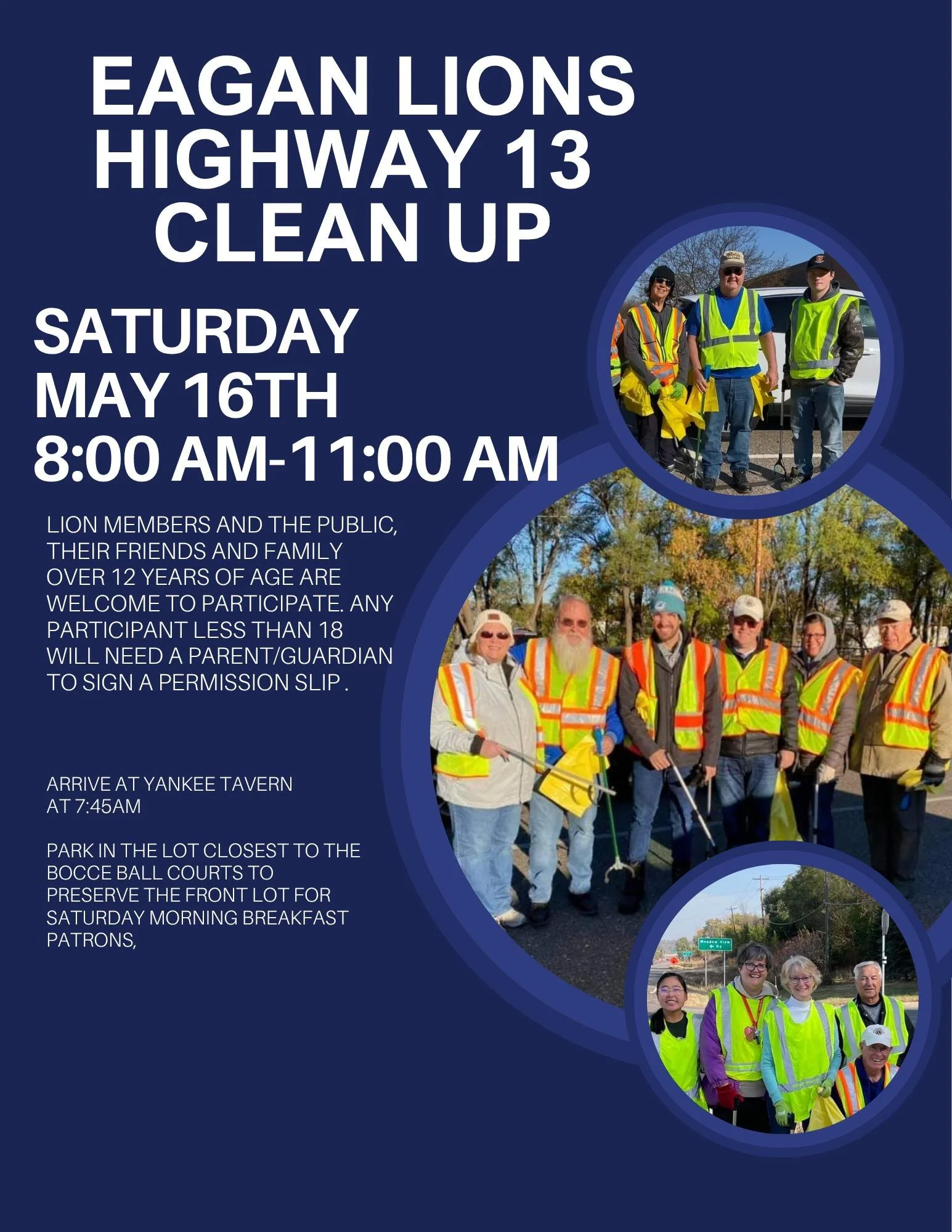 Eagan Lions Hosting Highway 13 Community Cleanup Event on May 16, 2026
