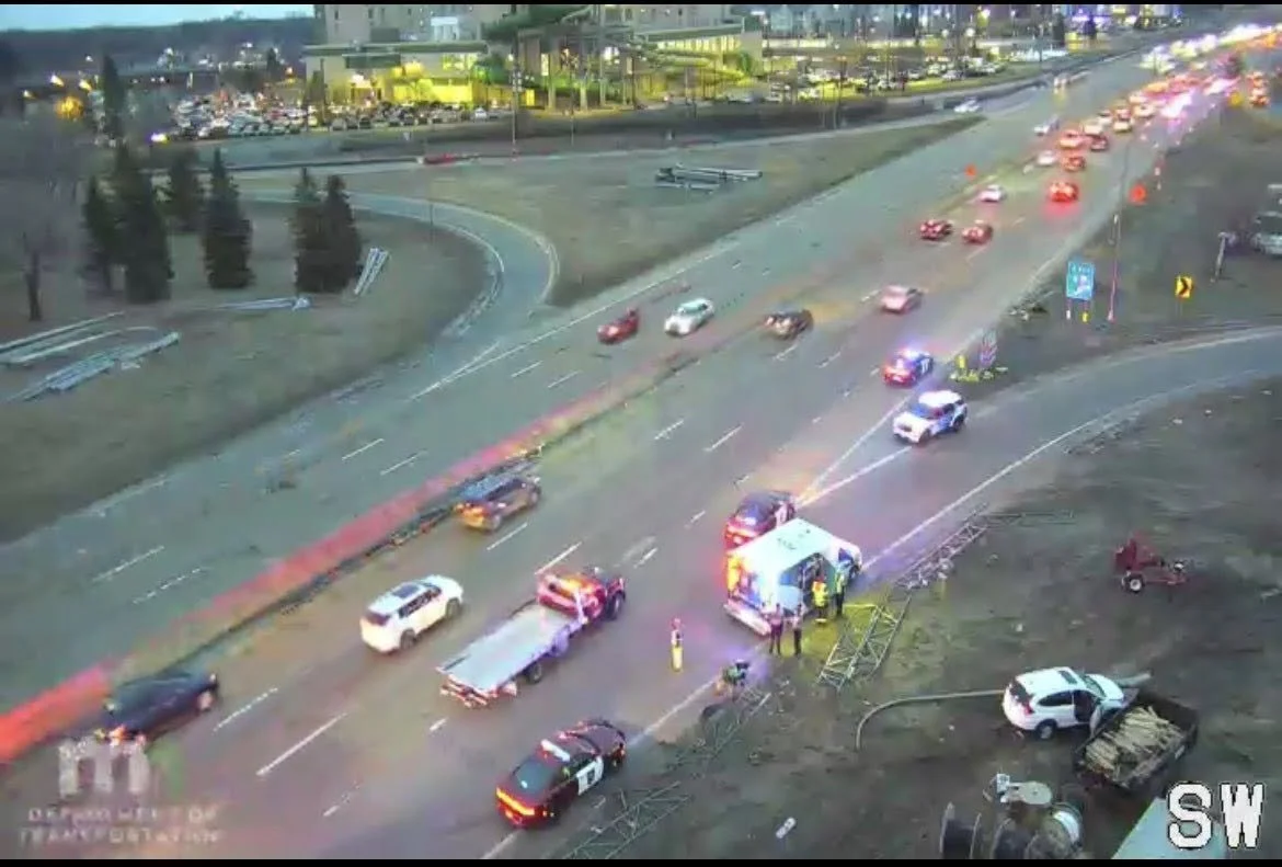 Semi Hits Bridge on I-494 in Richfield; Debris Injures Another Driver, Shuts Down Highway for Hours