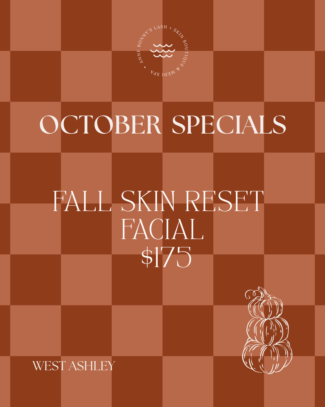 Anne Bonny's West Ashley October Special Fall Skin Reset Facial