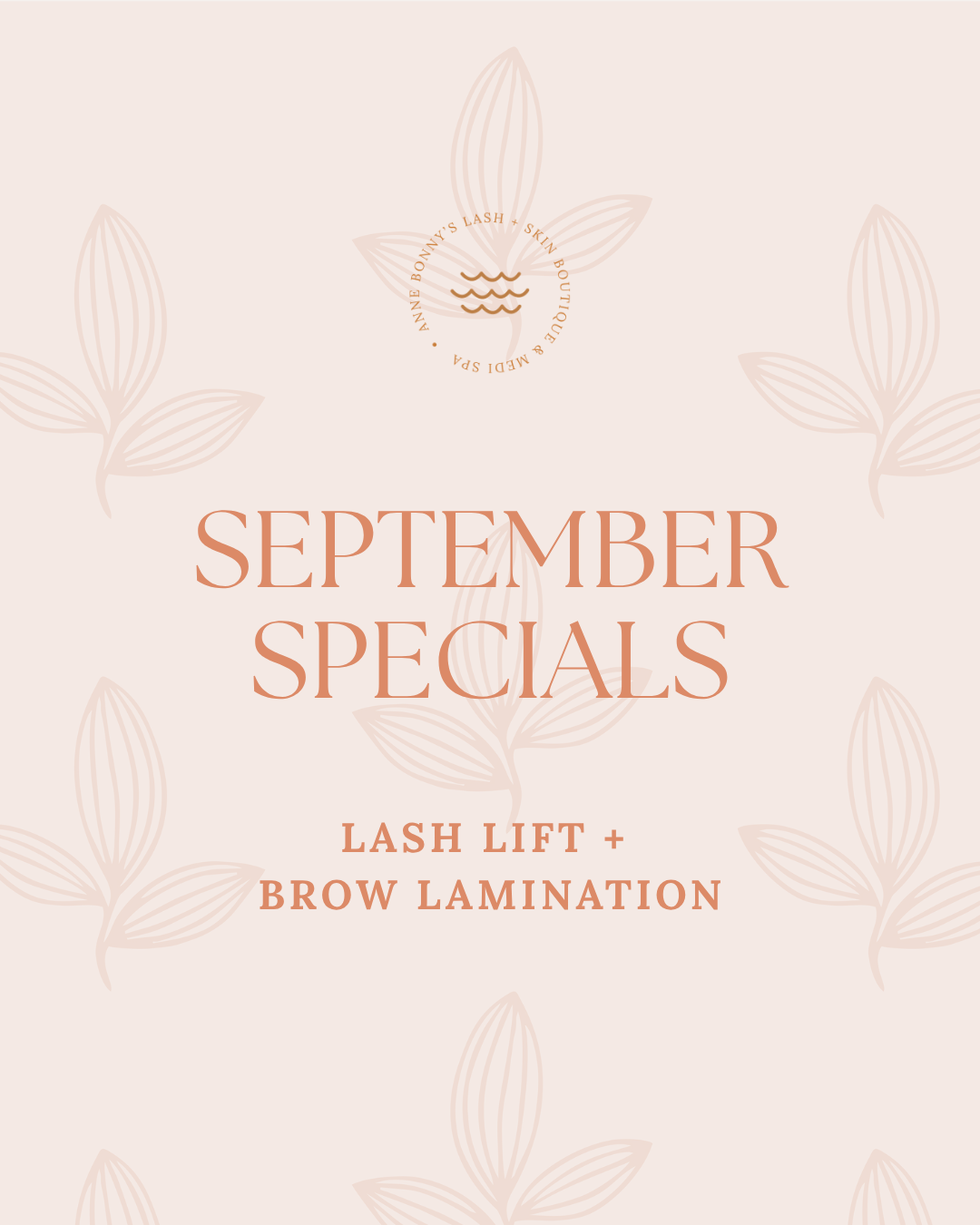 Anne Bonny's John's Island September Special Lash Lift and Brow Lamination 