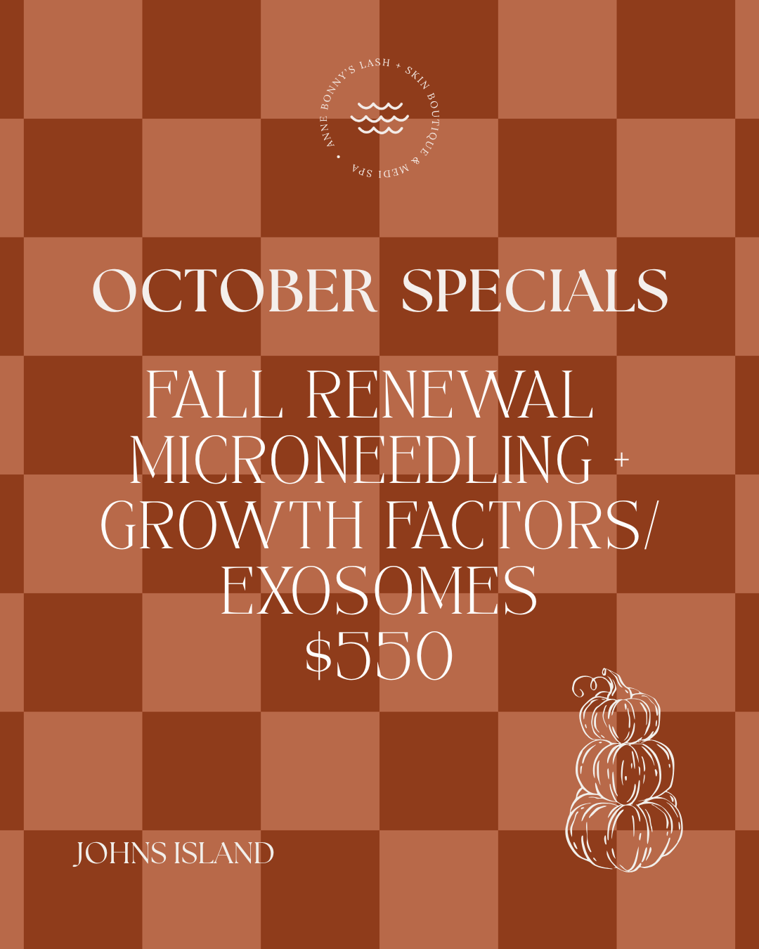 Anne Bonnys Johns Island October Special Micro Needling + Growth Factors / Exosomes