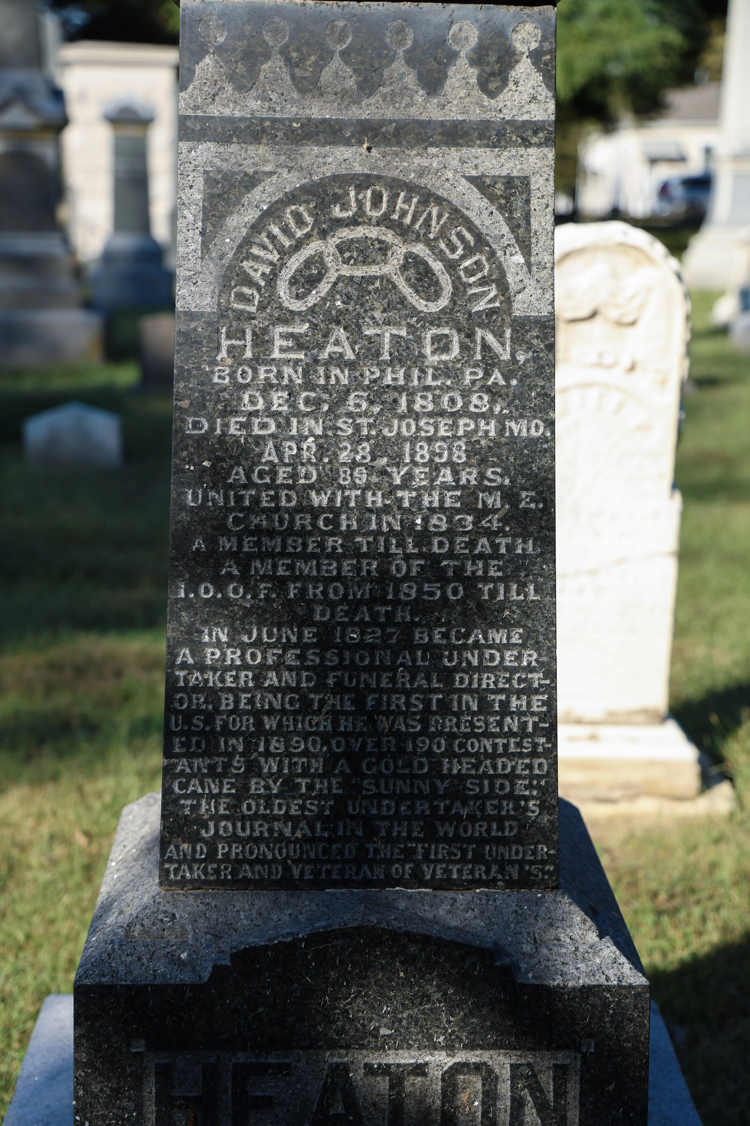 David Johnson Heaton became the first ever professional undertaker and embalmer in the United States. It's thanks to his work that embalming would become a standard funerary practice in America following the Civil War. He first began his career at 13