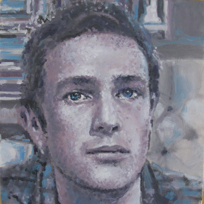   Me &amp; Marlon , 2012  Oil on canvas, 12 x 12 inches 