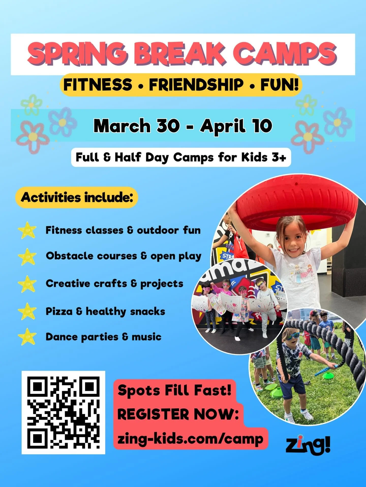 🌸SPRINGing into to an amaZING week of camps &amp; classes🌸

If you&rsquo;re in the city over Spring Break and looking for something fun &amp; active for the kids to do, we&rsquo;ve got you! 

From drop-off half and full day camps to drop-in classes