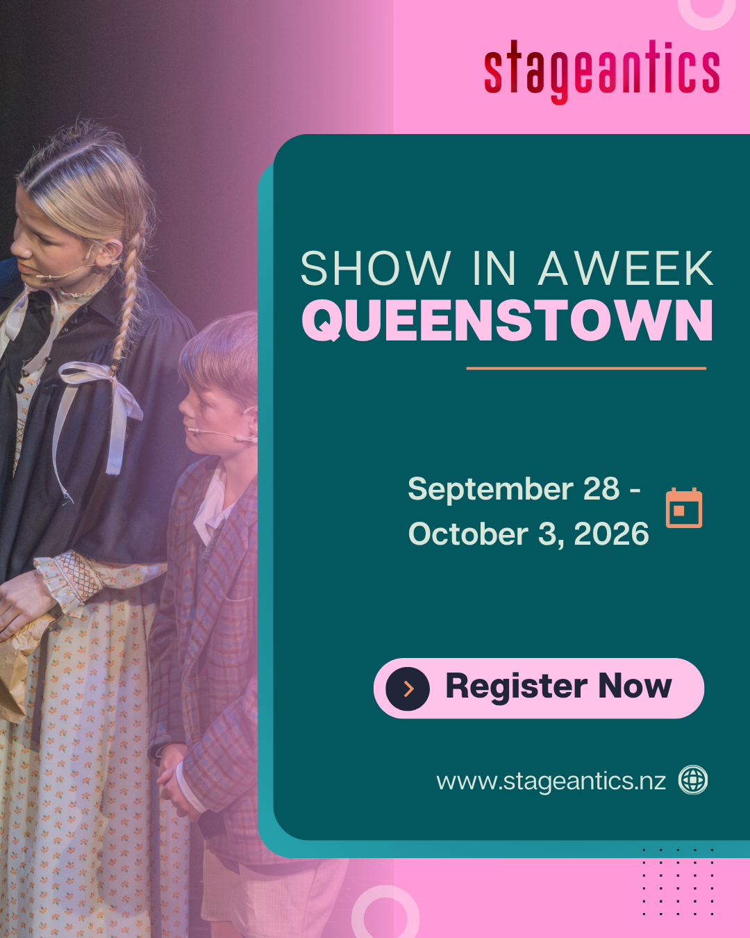 REGISTER NOW - Queenstown Show in a Week