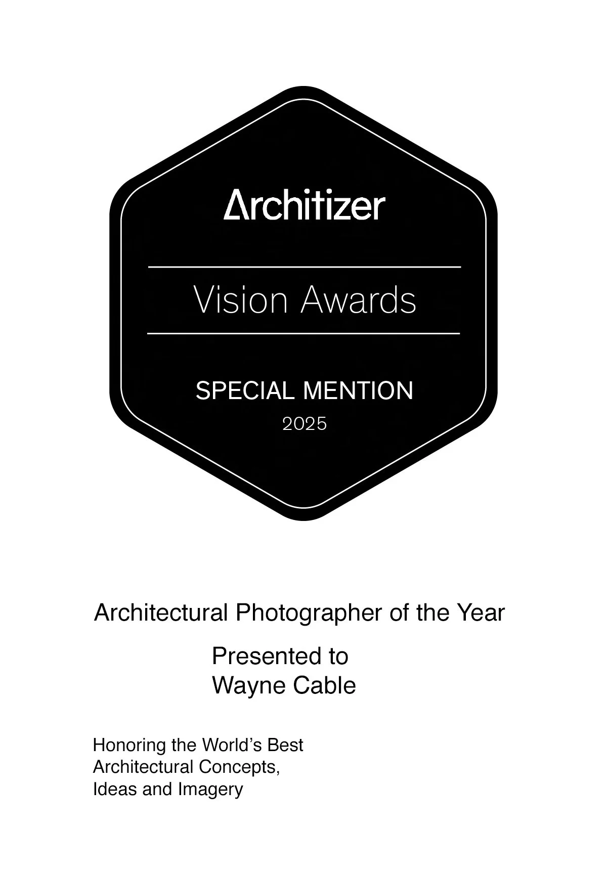 Wayne Cable Vision Awards Architectural Photographer of the Year