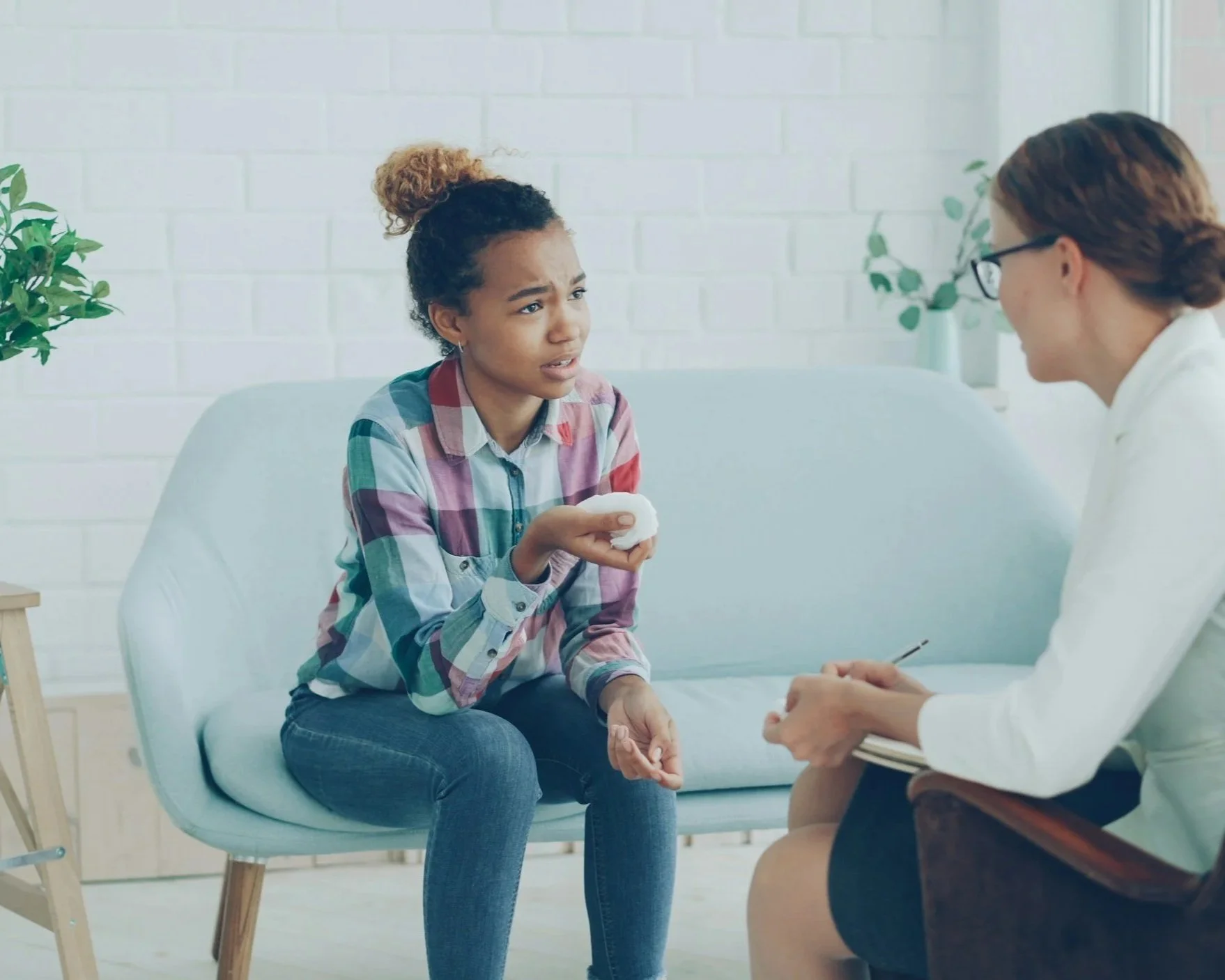 Female Patient getting support from Psychologist