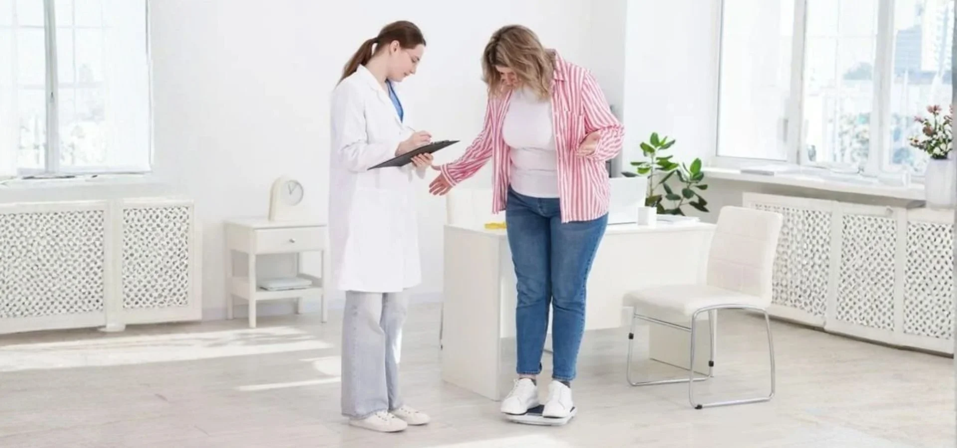 Bariatric Surgery Appointment with Doctor and Patient