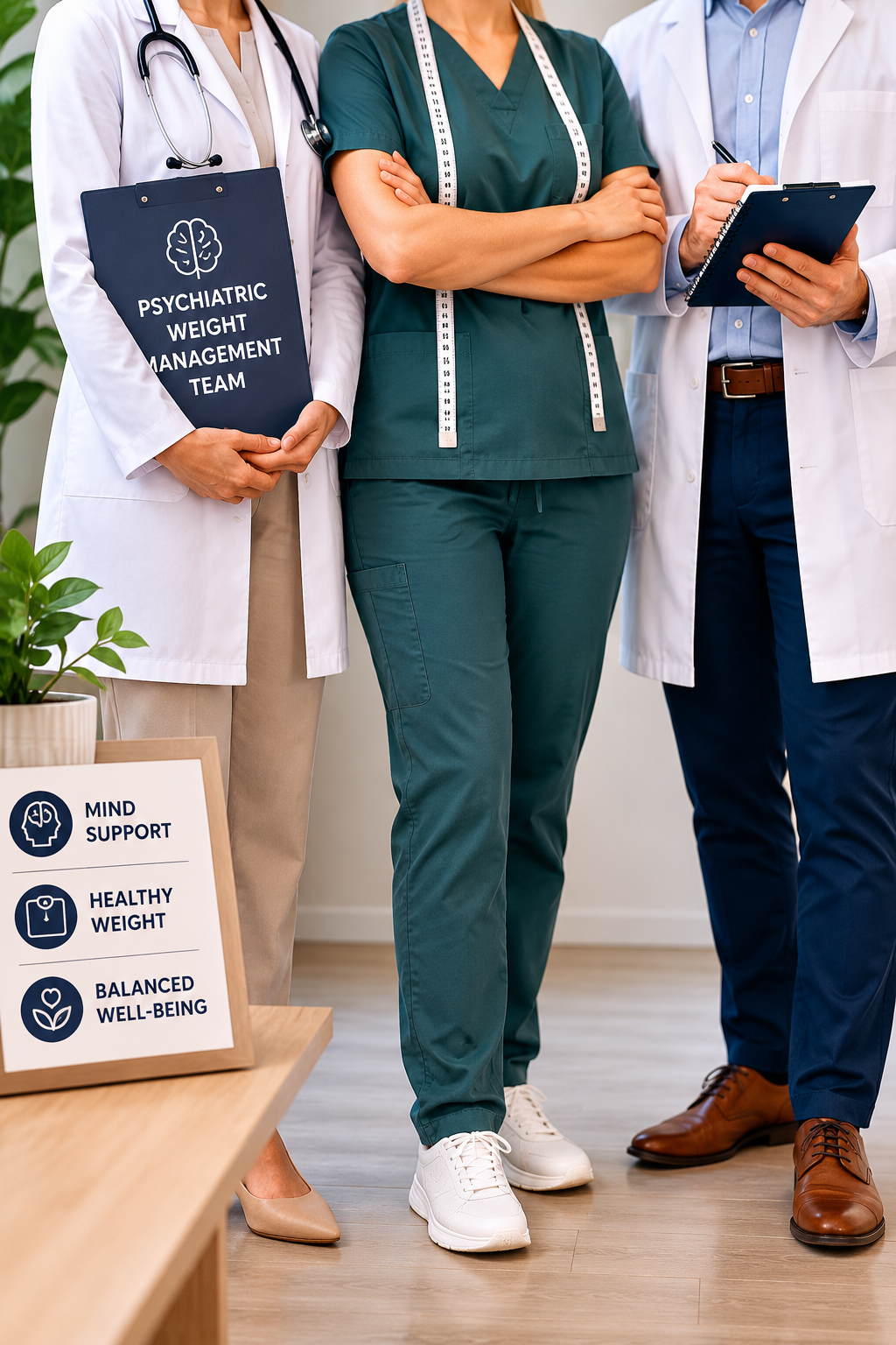 Multidisciplinary care team at Noi Clinic, including GPs, dietitians, and psychologists, supporting your holistic weight loss management