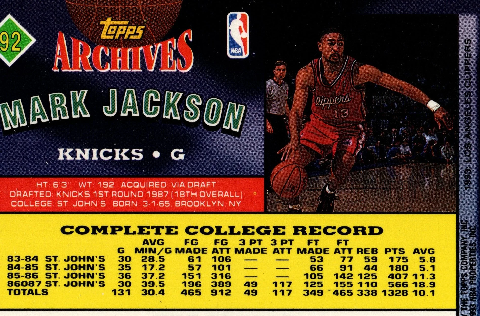 1992-93 Topps Archives #92