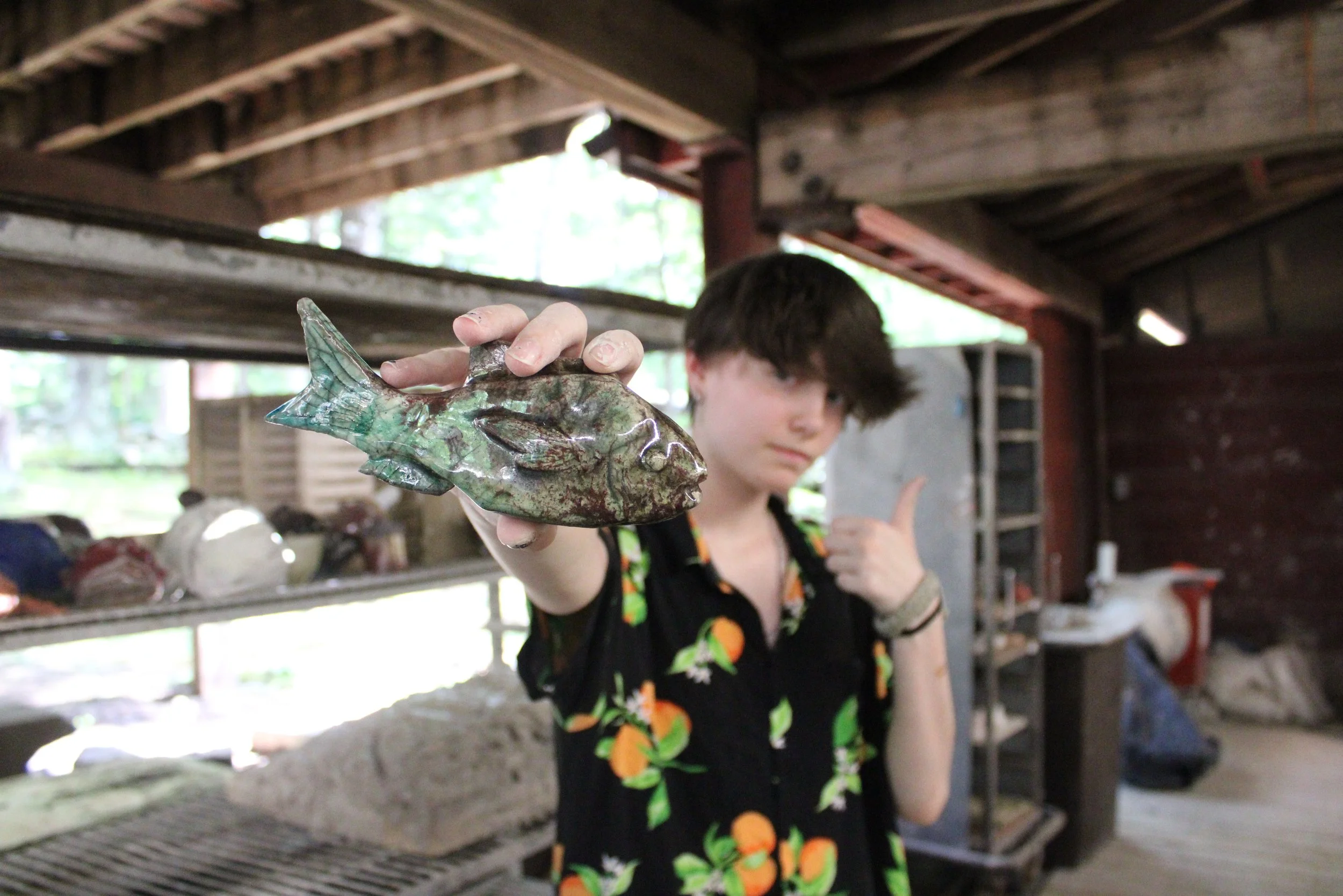 !Ceramics glazed fish.JPG