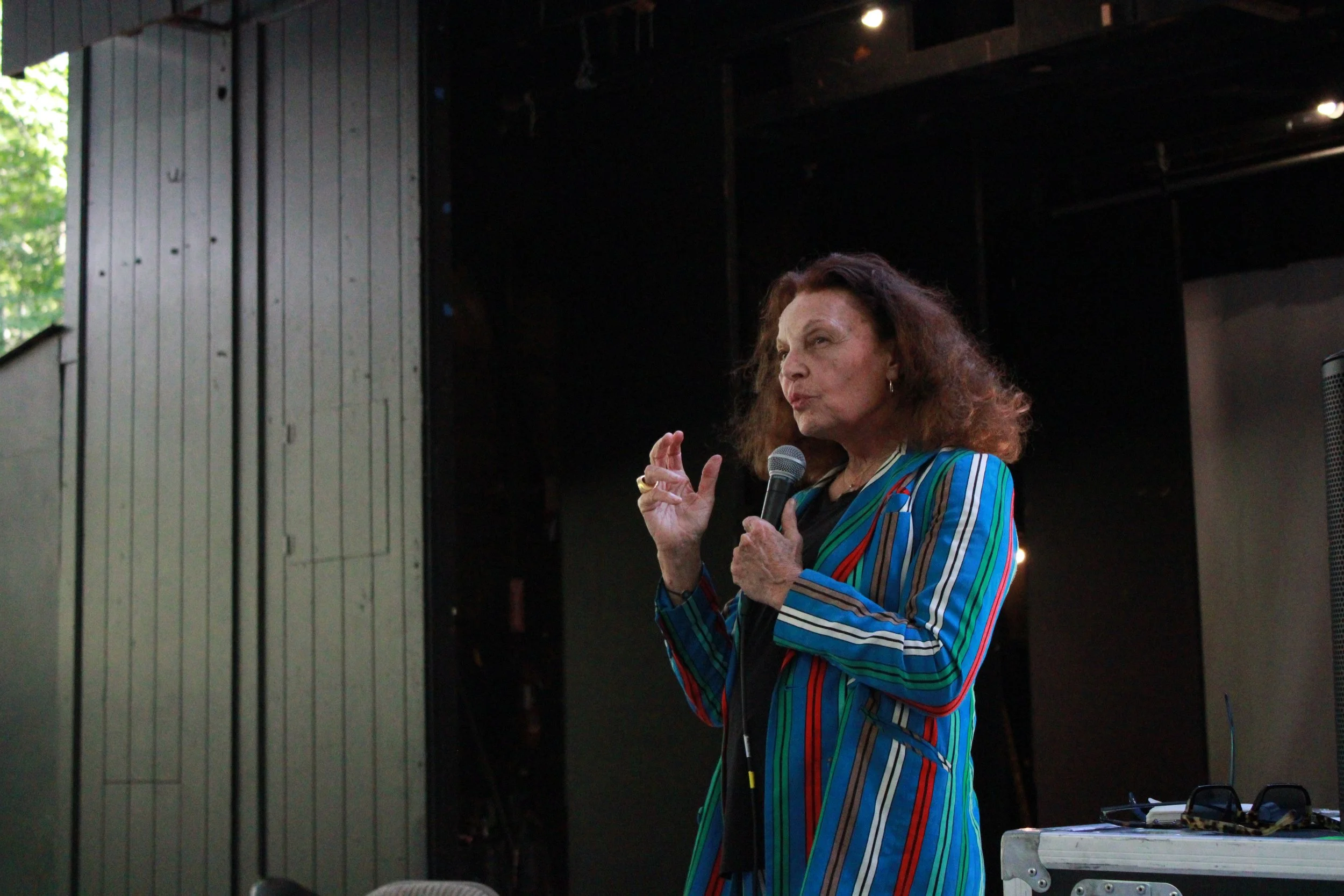 Diane Von Furstenburg visits camp and gives an inspirational talk to our staff members