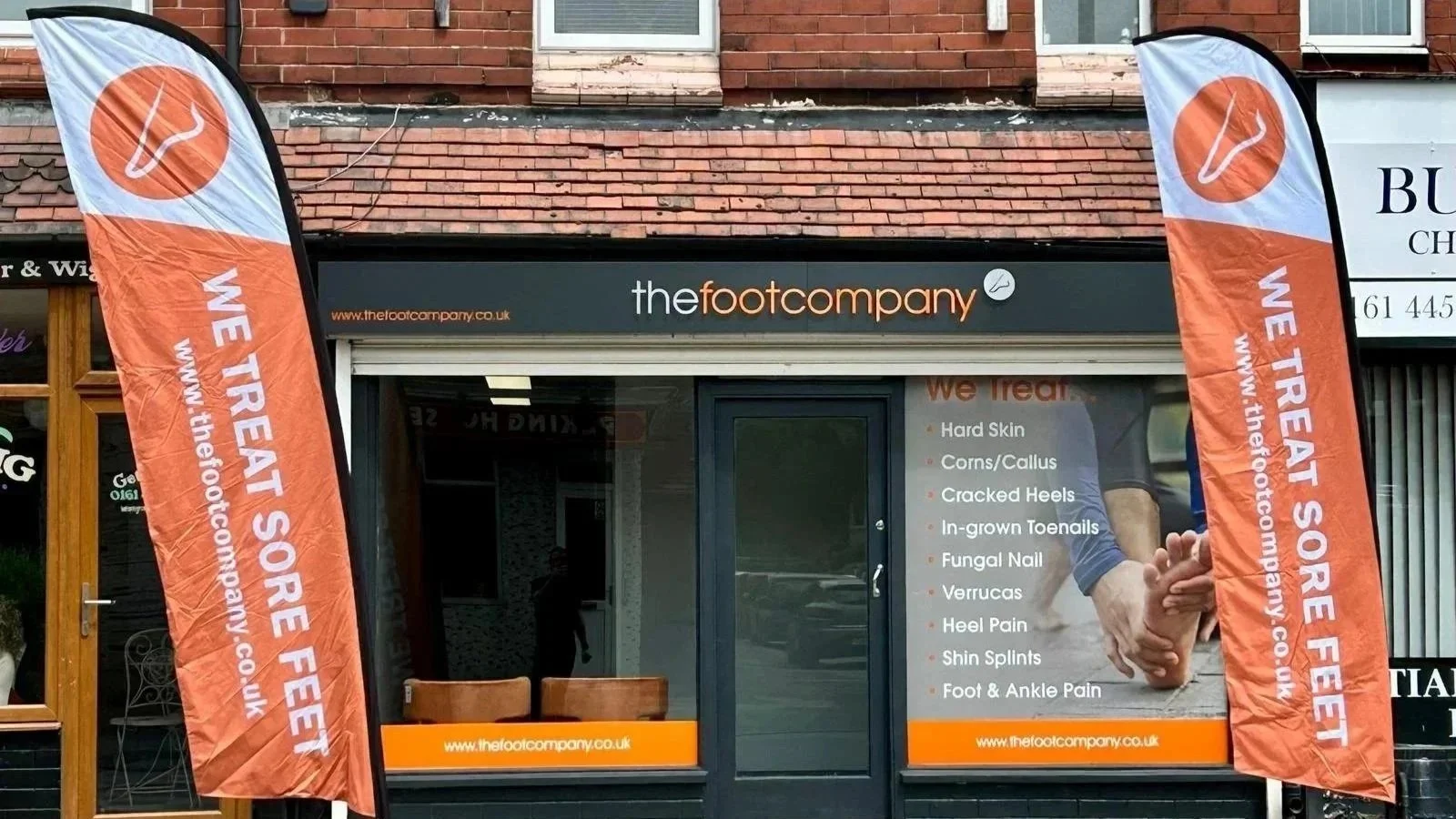 Didsbury CLinic front with flags.jpg