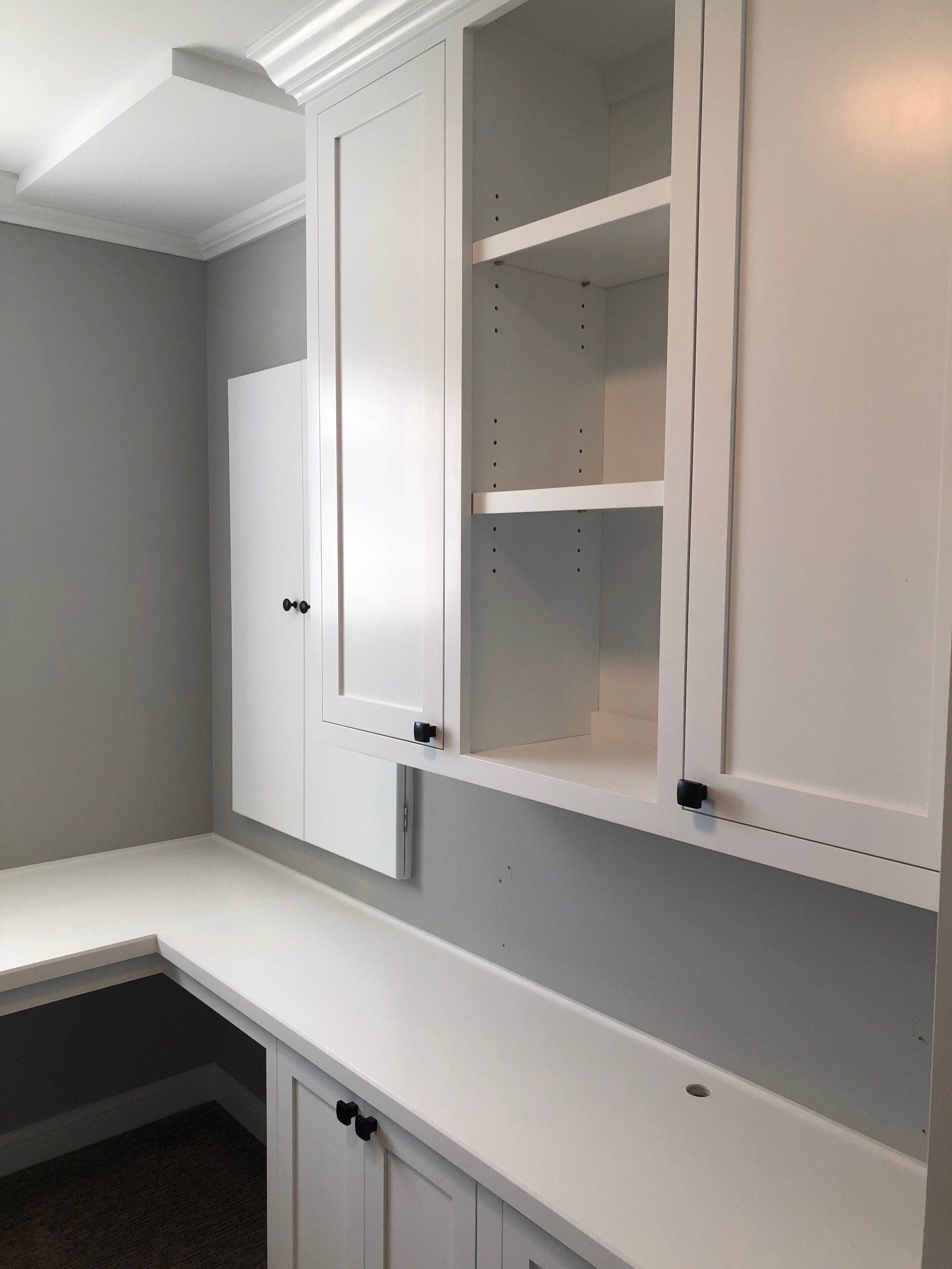 Office wall cabinets and Desk.
Reference No. 178