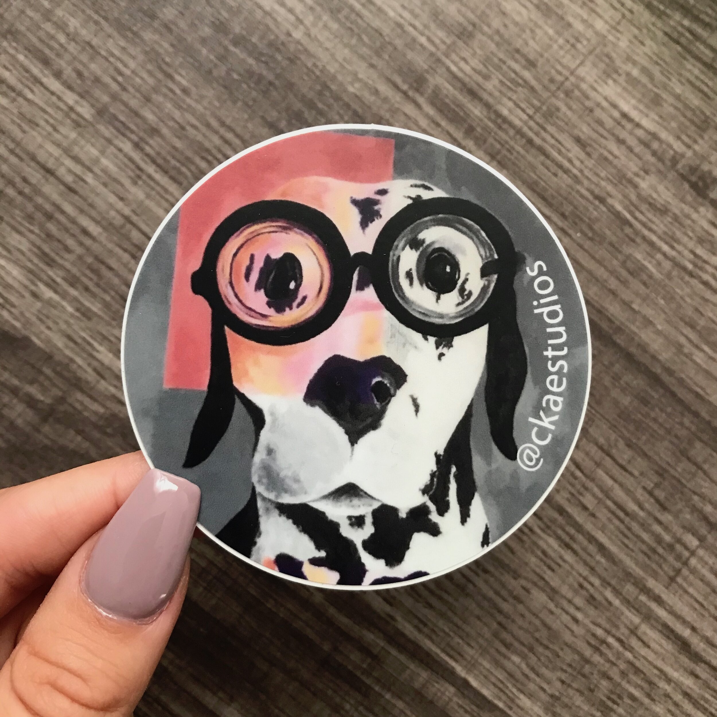 Specs Dog Sticker wood.jpeg