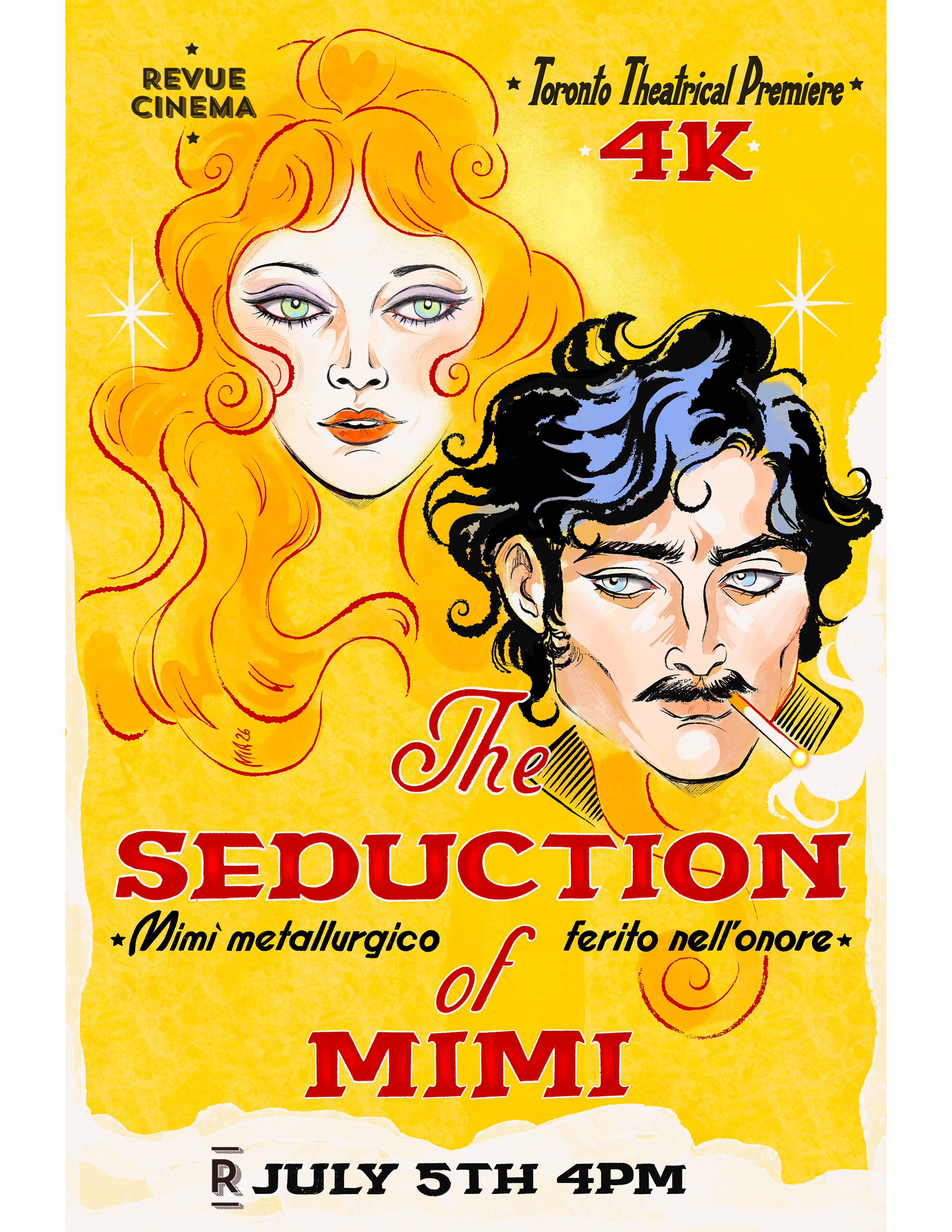 REVUE CINEMA, "THE SEDUCTION OF MIMI" Poster, July 2026.