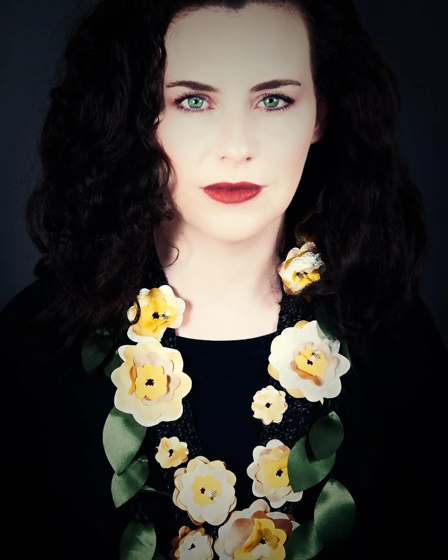 Summer rhythms - midday. Laser cut fabric and hand stitched flowers and eucalyptus leaves.