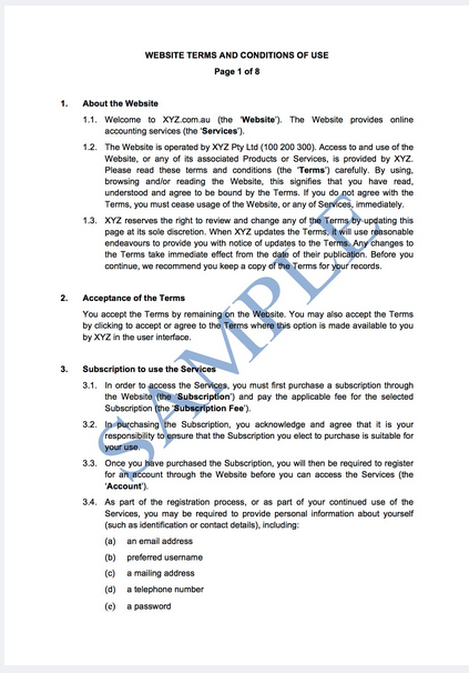 Website Terms and Conditions of Use (Services)