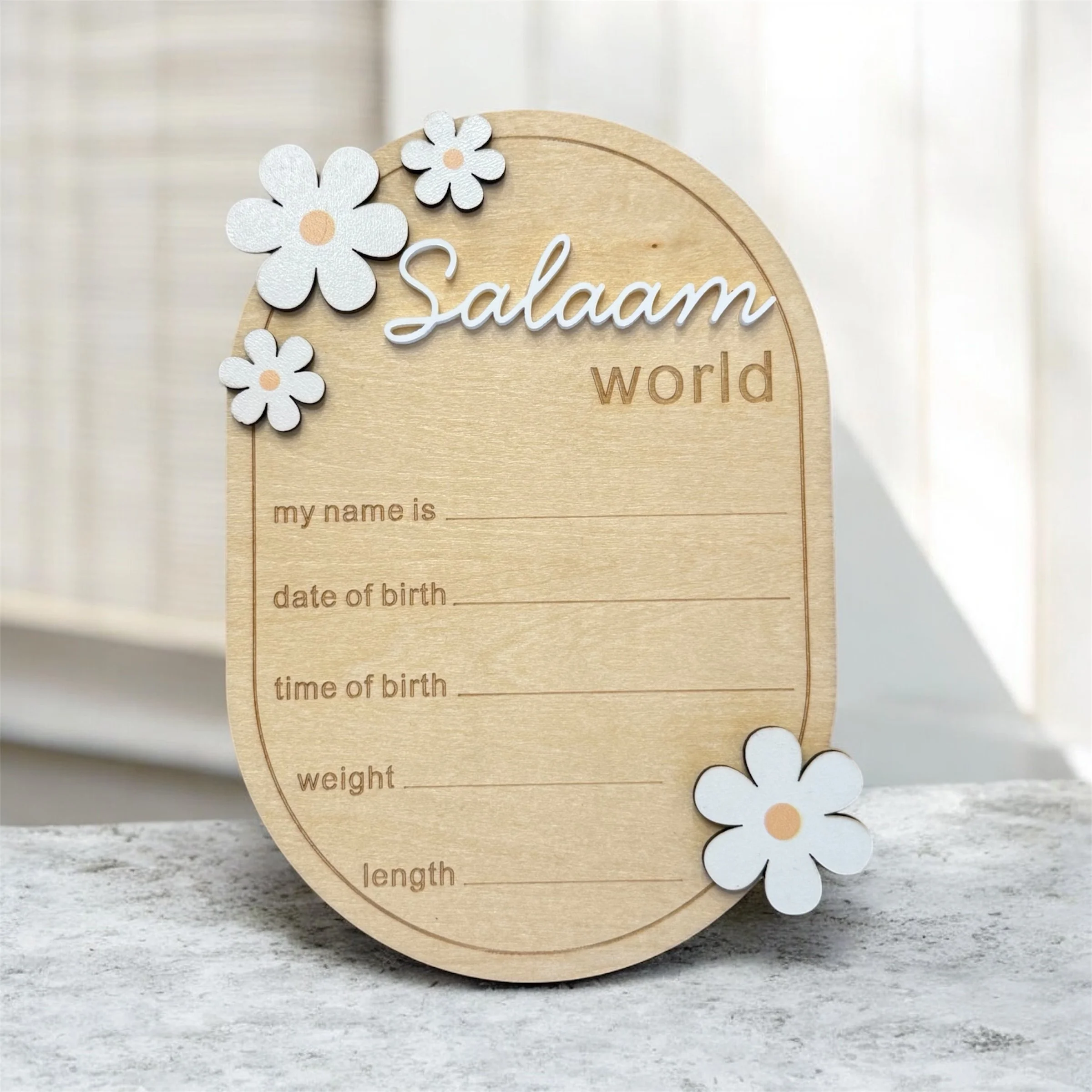 Salaam- Birth Announcement Floral