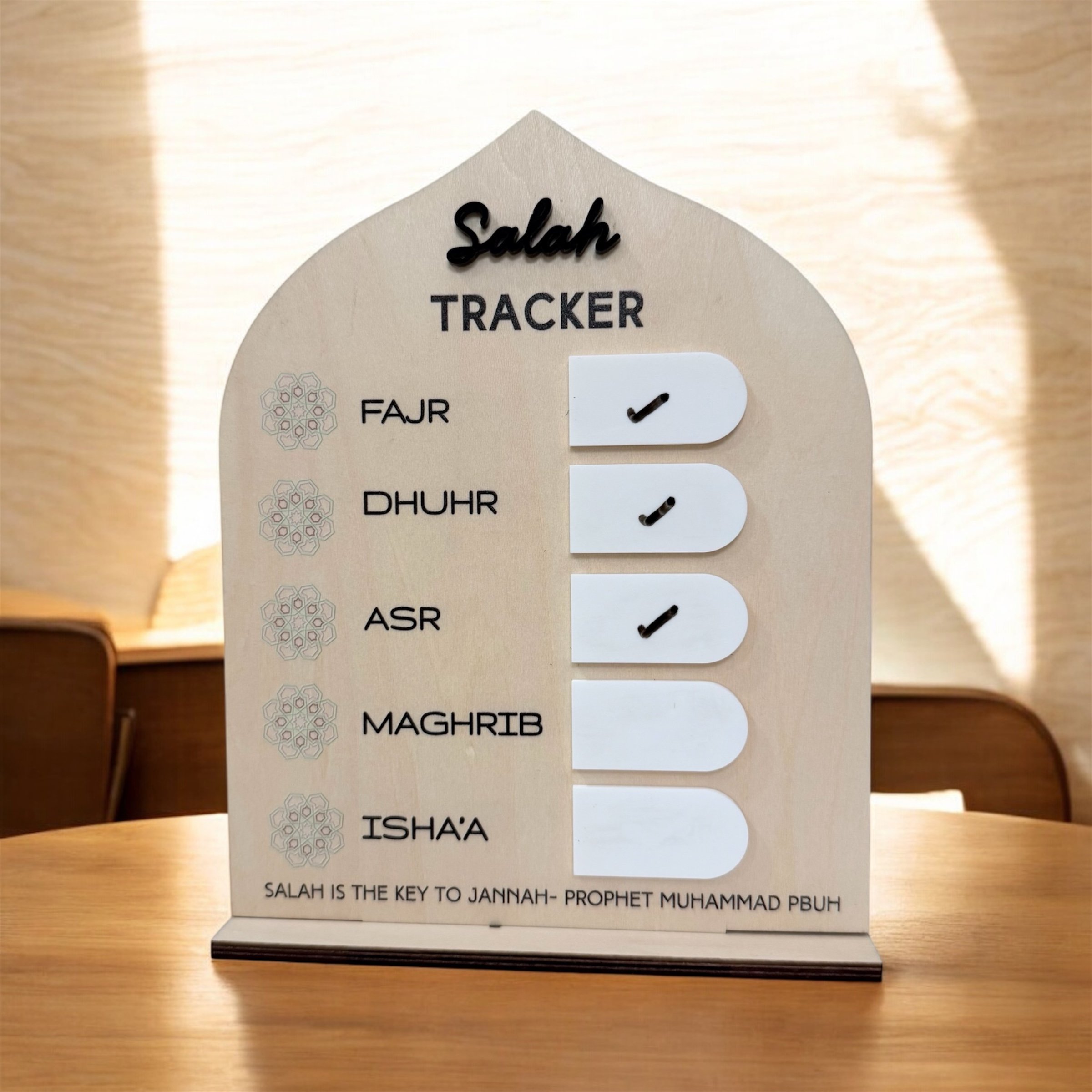 Salah Tracker for kids - With dry erase marker