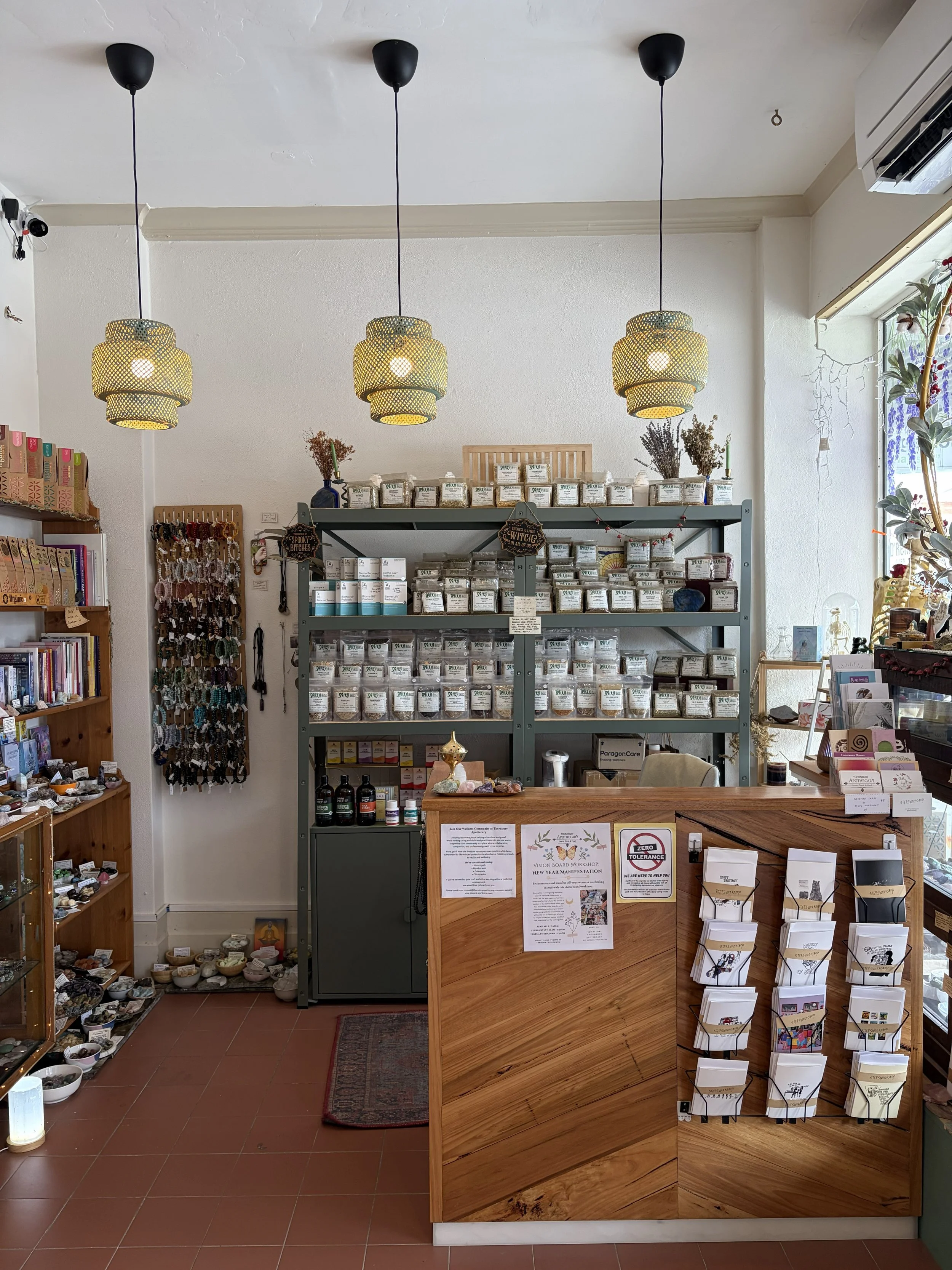 Inside Thornbury Apothecary clinic and shop space in Melbourne
