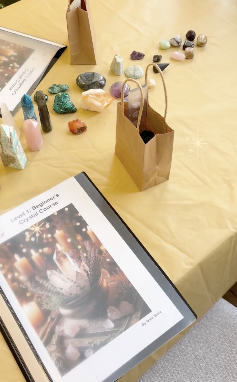 Crystal Workshop held in Thornbury learning how to use crystals in healing