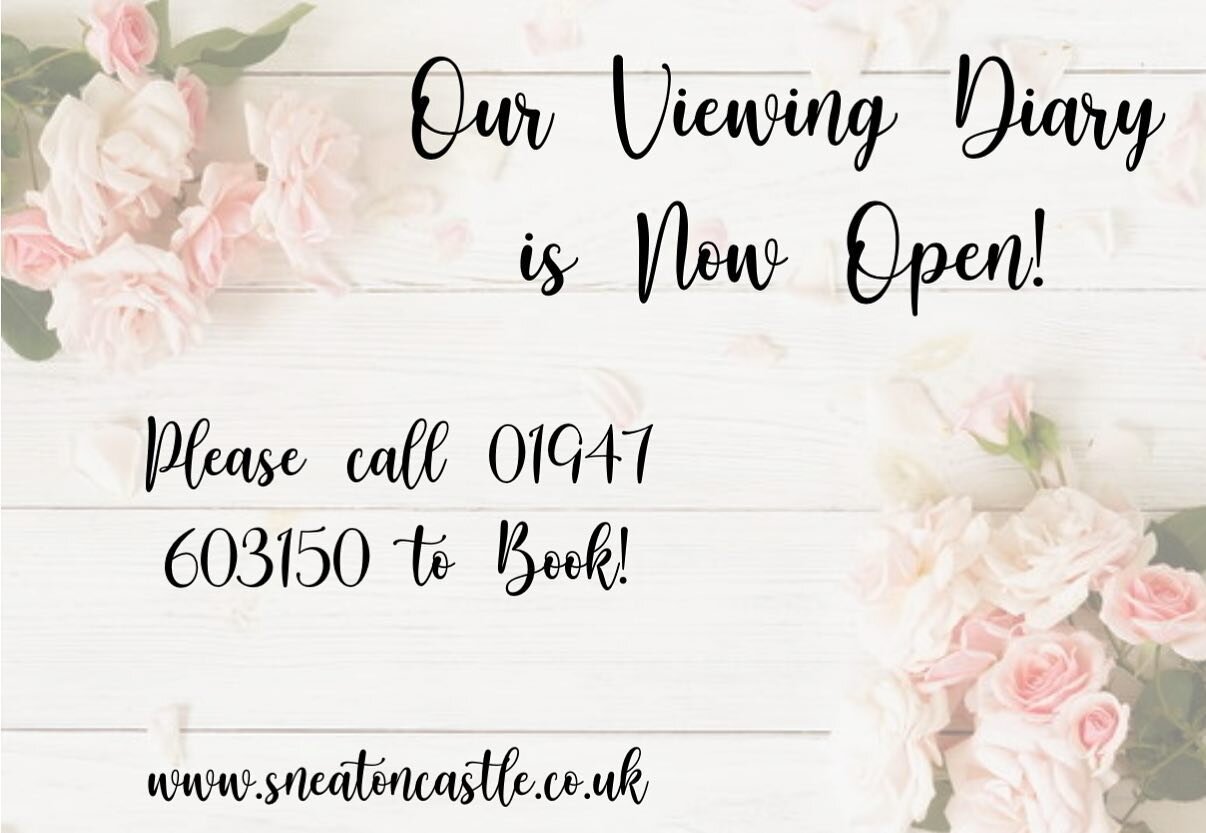 ❤️ Viewing diary now open, call us to book your viewing ❤️ 
#sneatoncastle #wonderfulwhitbyweddings #sneatoncastlewhitby #weddings #chapeloflove #weddingphotos #weddingday #weddingorganizer #weddingstories #happilyeverafter