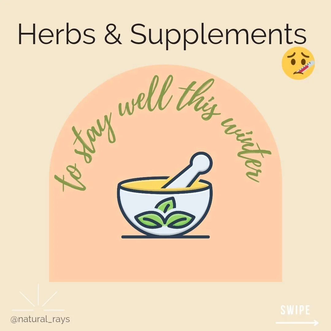 Want to feel well this winter and prevent any bugs and infections? 🤧 Load up on the herbs and spices in these posts and get the cupboard stocked with the supplements suggested to help you get back to fighting fit if you do come down with something.

