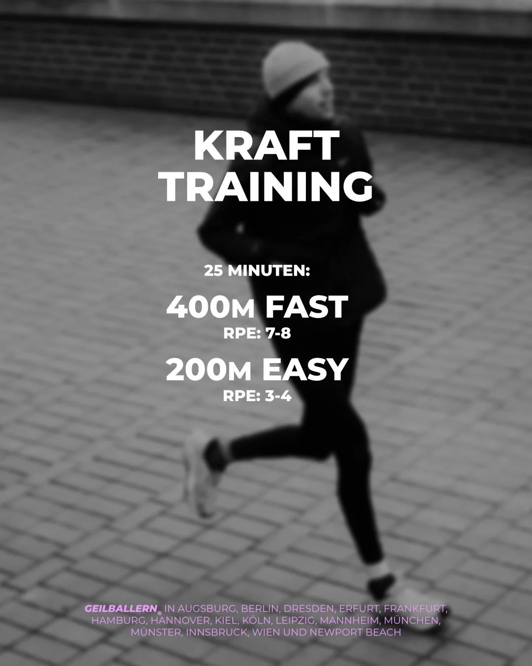 Frisch aus der K&uuml;che: 400er FAST, 200 EASY. 🔥

Unsere Trainings:
Augsburg: Mi., 19 Uhr @bens_gym
Berlin: Di., 19 Uhr am KRAFTRAUM
Erfurt: Di., 19 Uhr @legrazie.erfurt
Dresden: Mi., 19 Uhr bei @torwirtschaft_dresden, Gro&szlig;er Garten
Frankfur