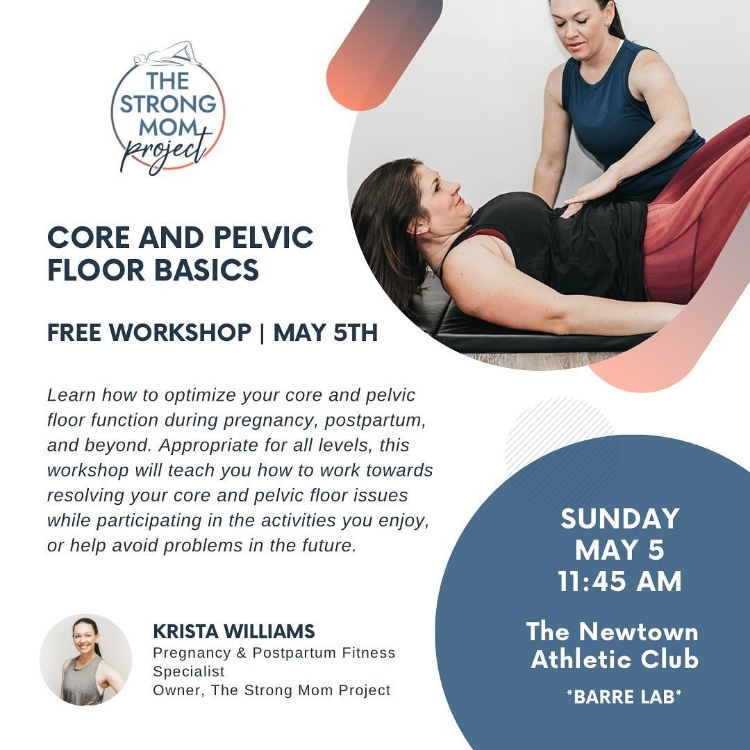 ✨Free Workshops 5/5 &amp; 5/11 ✨

5/5 - Core and Pelvic Floor Basics (held in the new Barre Lab)

5/11 - Pelvic Floor Considerations for Lifting, Jumping and Running (held on the green turf)

Join me at the @newtownac to learn how to optimize your co