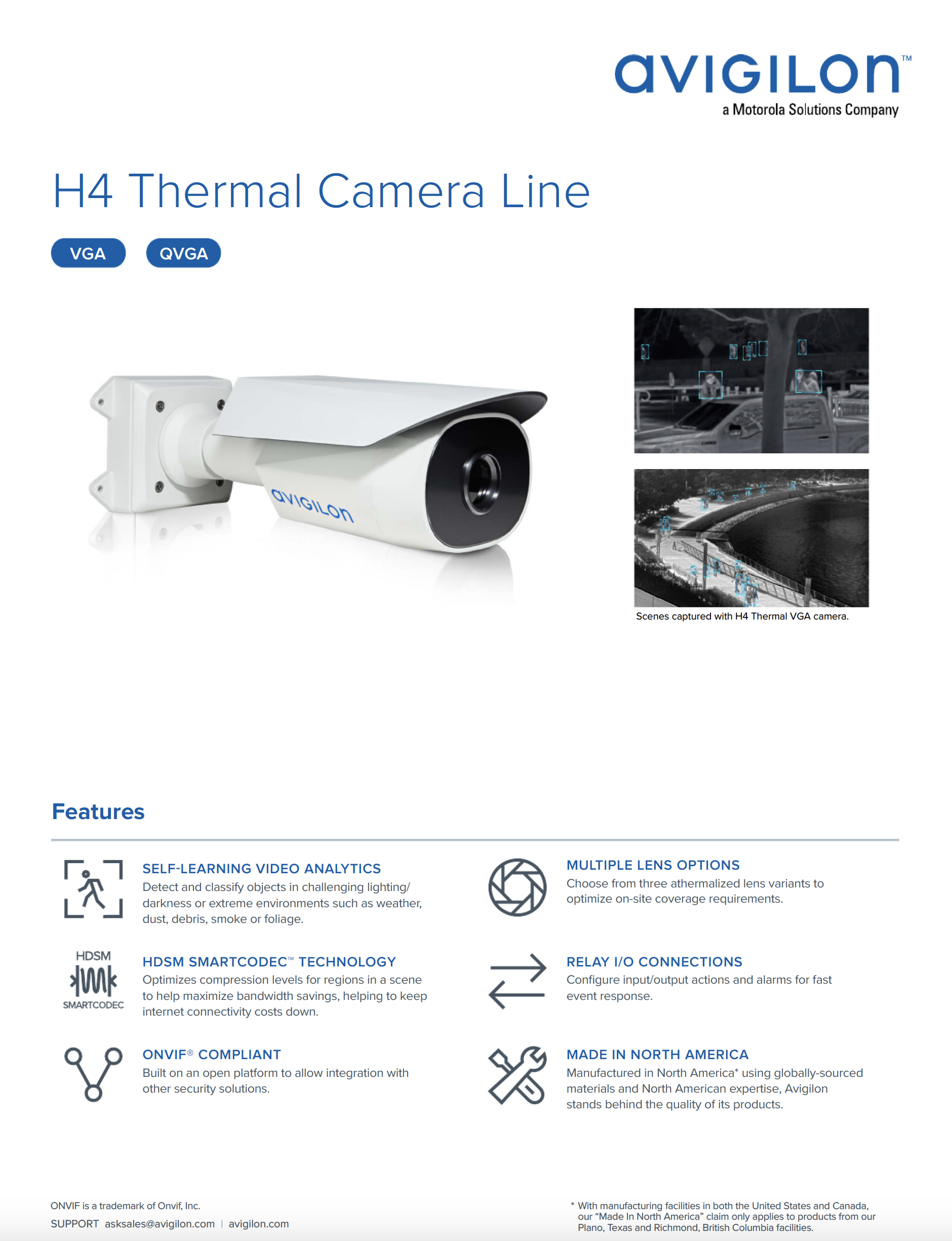 AVIGILON H4 THERMAL CAMERA LINE